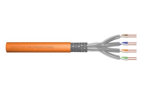Digitus | CAT 7 | Kabel luzem | Pary w metalowej folii (PiMF) | Pomarańczowy | 1000 m Digitus | CAT 7 | Kabel luzem | Pary w metalowej folii (PiMF) | Pomarańczowy | 1000 m