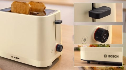 Bosch Compact Toaster | TAT3M127 MyMoment | Number of slots 2 | Housing material Plastic | Beige Bosch Compact Toaster | TAT3M127 MyMoment | Number of slots 2 | Housing material Plastic | Beige