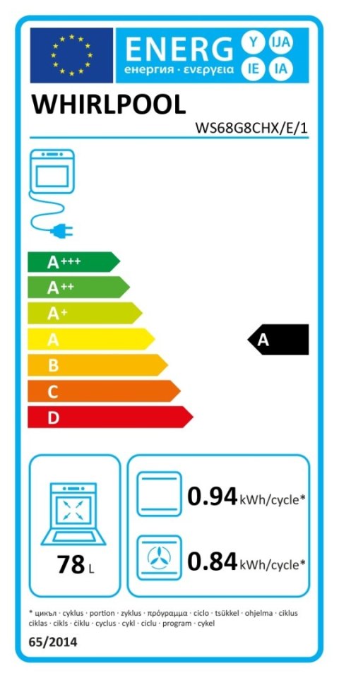 Kuchenka Whirlpool | WS68G8CHX/E/1 | Typ płyty gazowa | Typ piekarnika elektryczna | Stal nierdzewna | Szerokość 60 cm | Cyfrowa Kuchenka Whirlpool | WS68G8CHX/E/1 | Typ płyty gazowa | Typ piekarnika elektryczna | Stal nierdzewna | Szerokość 60 cm | Cyfrowa