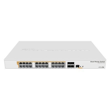 MikroTik Cloud Router Switch CRS328-24P-4S+RM - przełącznik - 28 portów - zarządzany - do montażu w szafie rack MikroTik Cloud Router Switch CRS328-24P-4S+RM - przełącznik - 28 portów - zarządzany - do montażu w szafie rack