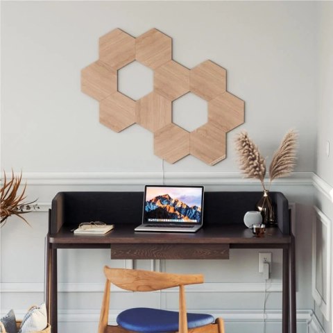 Nanoleaf|Elements Wood Look Hexagons Expansion Pack (3 panels)|Cool White + Warm White Nanoleaf|Elements Wood Look Hexagons Expansion Pack (3 panels)|Cool White + Warm White