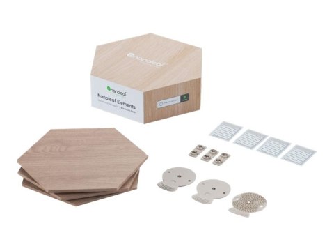 Nanoleaf|Elements Wood Look Hexagons Expansion Pack (3 panels)|Cool White + Warm White Nanoleaf|Elements Wood Look Hexagons Expansion Pack (3 panels)|Cool White + Warm White