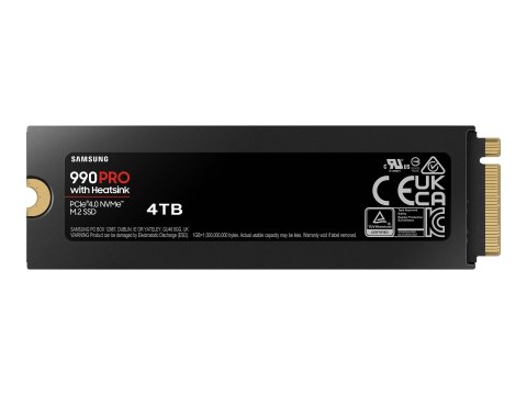 Samsung | 990 PRO z radiatorem | 4000 GB | Format SSD M.2 2280 | Interfejs SSD M.2 NVME | Prędkość odczytu 7450 MB/s | Prędkość Samsung | 990 PRO z radiatorem | 4000 GB | Format SSD M.2 2280 | Interfejs SSD M.2 NVME | Prędkość odczytu 7450 MB/s | Prędkość