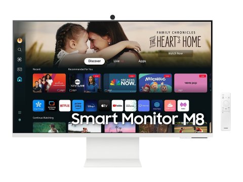 Samsung LS32DM801UUXDU 32" Flat VA Smart Monitor M8 M80D UHD, 3840x2160/16:9/400cd/m2/4ms/HDMI USB Samsung LS32DM801UUXDU 32" Flat VA Smart Monitor M8 M80D UHD, 3840x2160/16:9/400cd/m2/4ms/HDMI USB