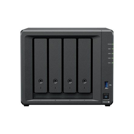 Synology | Tower NAS | DS423+ | Intel Celeron | J4125 | Częstotliwość procesora 2,7 GHz | 2 GB | DDR4 Synology | Tower NAS | DS423+ | Intel Celeron | J4125 | Częstotliwość procesora 2,7 GHz | 2 GB | DDR4