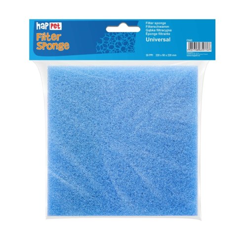 Gąbka do filtra średnioziarnista 30ppi 22x22x5cm Happet Gąbka do filtra średnioziarnista 30ppi 22x22x5cm Happet