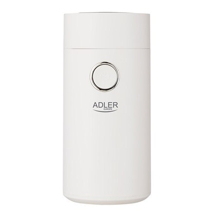 Adler | AD 4446ws | Młynek do kawy | 150 W | Pojemność ziaren kawy 75 g | Liczba filiżanek szt. | Biały Adler | AD 4446ws | Młynek do kawy | 150 W | Pojemność ziaren kawy 75 g | Liczba filiżanek szt. | Biały