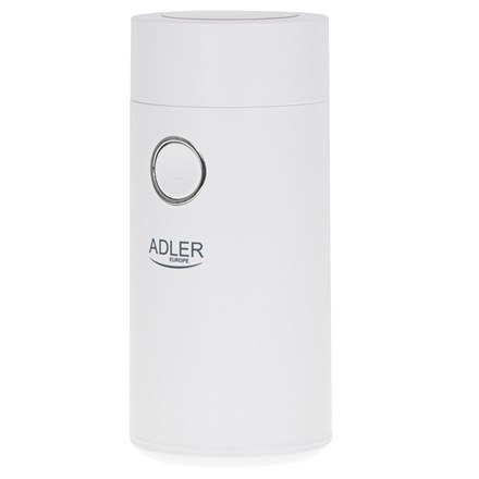 Adler | AD 4446ws | Młynek do kawy | 150 W | Pojemność ziaren kawy 75 g | Liczba filiżanek szt. | Biały Adler | AD 4446ws | Młynek do kawy | 150 W | Pojemność ziaren kawy 75 g | Liczba filiżanek szt. | Biały