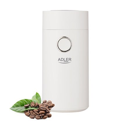Adler | AD 4446ws | Młynek do kawy | 150 W | Pojemność ziaren kawy 75 g | Liczba filiżanek szt. | Biały Adler | AD 4446ws | Młynek do kawy | 150 W | Pojemność ziaren kawy 75 g | Liczba filiżanek szt. | Biały