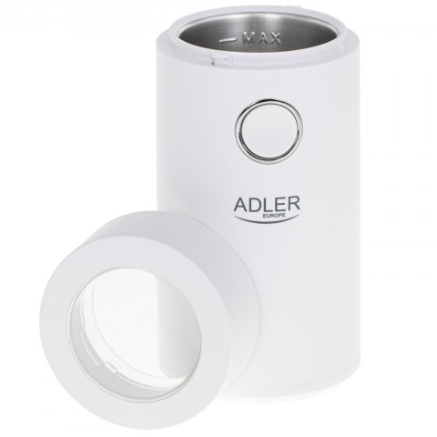 Adler | AD 4446ws | Młynek do kawy | 150 W | Pojemność ziaren kawy 75 g | Liczba filiżanek szt. | Biały Adler | AD 4446ws | Młynek do kawy | 150 W | Pojemność ziaren kawy 75 g | Liczba filiżanek szt. | Biały