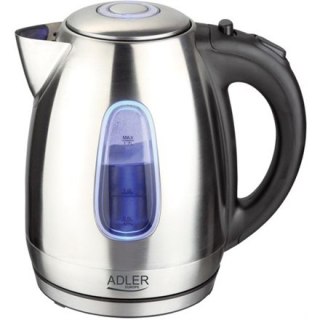 Adler | Czajnik | AD 1223 | Standard | 2200 W | 1,7 L | Stal nierdzewna | Podstawa obrotowa 360° | Stal nierdzewna