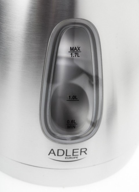 Adler | Czajnik | AD 1223 | Standard | 2200 W | 1,7 L | Stal nierdzewna | Podstawa obrotowa 360° | Stal nierdzewna Adler | Czajnik | AD 1223 | Standard | 2200 W | 1,7 L | Stal nierdzewna | Podstawa obrotowa 360° | Stal nierdzewna