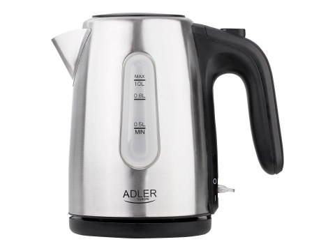 Adler | Czajnik | AD 1273 | Standard | 1200 W | 1 L | Stal nierdzewna | Podstawa obrotowa 360° | Stal nierdzewna Adler | Czajnik | AD 1273 | Standard | 1200 W | 1 L | Stal nierdzewna | Podstawa obrotowa 360° | Stal nierdzewna