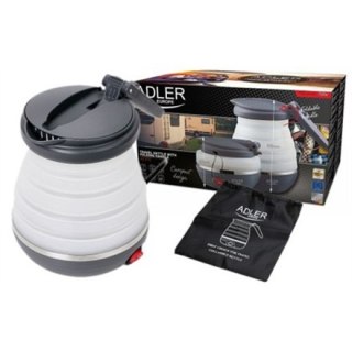 Adler | Czajnik podróżny | AD 1279 | Elektryczny | 750 W | 0,6 L | Silikonowy | Biały