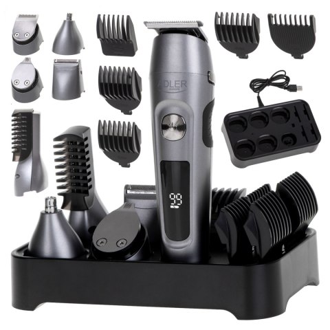 Adler | Zestaw Groomingu 6 w 1 | AD 2944 | Bezprzewodowy | Liczba kroków długości 6 | Ze stali nierdzewnej/Czarny Adler | Zestaw Groomingu 6 w 1 | AD 2944 | Bezprzewodowy | Liczba kroków długości 6 | Ze stali nierdzewnej/Czarny