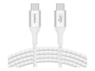 Belkin | Kabel USB-C | Męski | 24-stykowy USB-C | Męski | Biały | 24-stykowy USB-C | 1 m