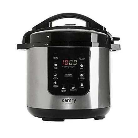 Camry | Szybkowar | CR 6409 | 1500 W | Aluminiowy garnek | 6 L | Liczba programów 8 | Stal nierdzewna/czarny Camry | Szybkowar | CR 6409 | 1500 W | Aluminiowy garnek | 6 L | Liczba programów 8 | Stal nierdzewna/czarny