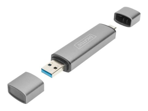 DIGITUS Podwójny czytnik kart Hub USB-C / USB 3.0, OTG | Digitus | Czytnik kart - USB 3.0/USB-C | DA-70886 DIGITUS Podwójny czytnik kart Hub USB-C / USB 3.0, OTG | Digitus | Czytnik kart - USB 3.0/USB-C | DA-70886