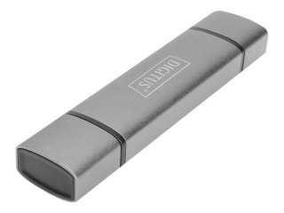 DIGITUS Podwójny czytnik kart Hub USB-C / USB 3.0, OTG | Digitus | Czytnik kart - USB 3.0/USB-C | DA-70886