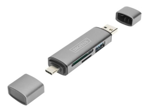 DIGITUS Podwójny czytnik kart Hub USB-C / USB 3.0, OTG | Digitus | Czytnik kart - USB 3.0/USB-C | DA-70886 DIGITUS Podwójny czytnik kart Hub USB-C / USB 3.0, OTG | Digitus | Czytnik kart - USB 3.0/USB-C | DA-70886