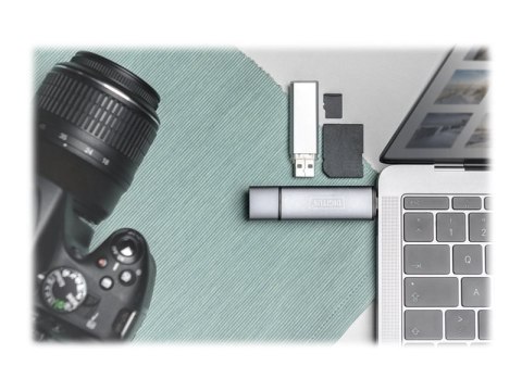 DIGITUS Podwójny czytnik kart Hub USB-C / USB 3.0, OTG | Digitus | Czytnik kart - USB 3.0/USB-C | DA-70886 DIGITUS Podwójny czytnik kart Hub USB-C / USB 3.0, OTG | Digitus | Czytnik kart - USB 3.0/USB-C | DA-70886