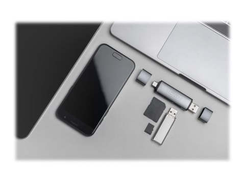 DIGITUS Podwójny czytnik kart Hub USB-C / USB 3.0, OTG | Digitus | Czytnik kart - USB 3.0/USB-C | DA-70886 DIGITUS Podwójny czytnik kart Hub USB-C / USB 3.0, OTG | Digitus | Czytnik kart - USB 3.0/USB-C | DA-70886