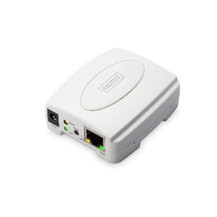 Digitus | Serwer druku USB, 1-portowy, 1x RJ45, 1x USB A, USB 2.0 | DN-13003-2 | Biały Digitus | Serwer druku USB, 1-portowy, 1x RJ45, 1x USB A, USB 2.0 | DN-13003-2 | Biały