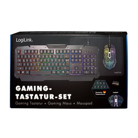 Logilink | Gaming-Set, klawiatura, mysz i podkładka | ID0185 | Metal | Zestaw klawiatura, mysz i podkładka | Przewodowa | Mysz w Logilink | Gaming-Set, klawiatura, mysz i podkładka | ID0185 | Metal | Zestaw klawiatura, mysz i podkładka | Przewodowa | Mysz w