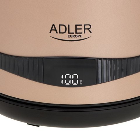 Adler | Czajnik | AD 1295 | Elektryczny | 2200 W | 1,7 L | Stal nierdzewna | Podstawa obrotowa 360° | Złoty Adler | Czajnik | AD 1295 | Elektryczny | 2200 W | 1,7 L | Stal nierdzewna | Podstawa obrotowa 360° | Złoty