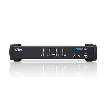 Aten 4-Port USB DVI/Audio KVMP Przełącznik - Bezpieczne zarządzanie komputerami za pomocą jednego zestawu klawiatury, myszy i mo Aten 4-Port USB DVI/Audio KVMP Przełącznik - Bezpieczne zarządzanie komputerami za pomocą jednego zestawu klawiatury, myszy i mo
