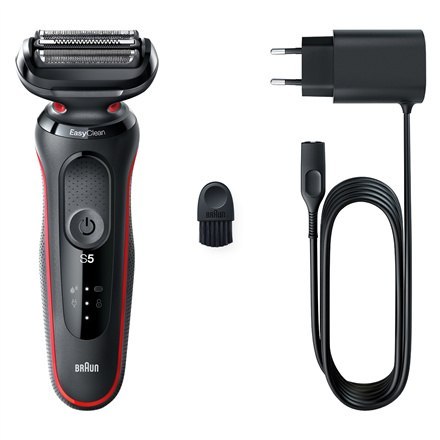 Braun | Golarka | 51-R1000s | Czas pracy (maks.) 50 min | Na mokro i sucho | Czarny/czerwony Braun | Golarka | 51-R1000s | Czas pracy (maks.) 50 min | Na mokro i sucho | Czarny/czerwony