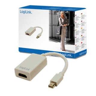 Logilink | Adapter wideo | 19-pinowe HDMI typu A | żeńskie | Mini DisplayPort | męskie | białe | 0,1 m