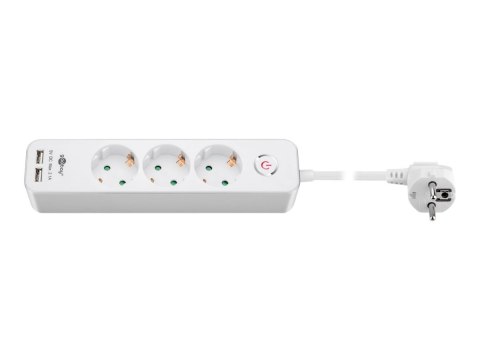 41264 3-drożna listwa zasilająca z przełącznikiem i gniazdami USB | ilość 3 41264 3-drożna listwa zasilająca z przełącznikiem i gniazdami USB | ilość 3