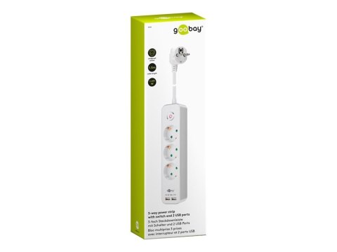 41264 3-drożna listwa zasilająca z przełącznikiem i gniazdami USB | ilość 3 41264 3-drożna listwa zasilająca z przełącznikiem i gniazdami USB | ilość 3