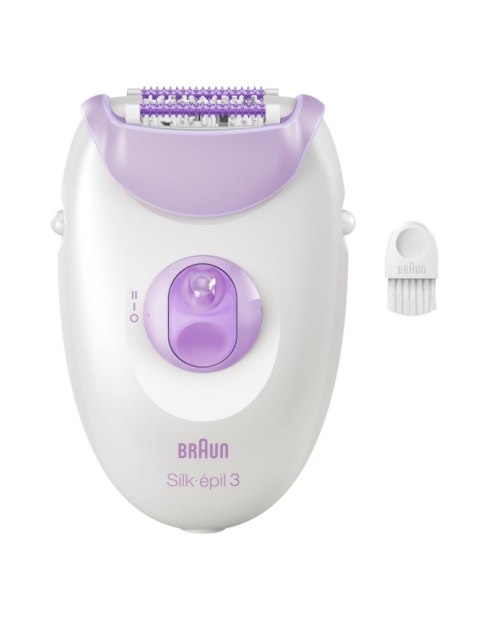 Depilator | SE3-000 Silk épil 3 | Liczba poziomów mocy 2 | Biały/fioletowy Depilator | SE3-000 Silk épil 3 | Liczba poziomów mocy 2 | Biały/fioletowy