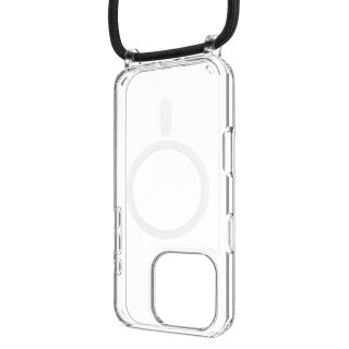 Fixed | MagPure Neck | Back Cover ze smyczą | Apple | iPhone 16 Pro Max | TPU | Przezroczysty, Czarny