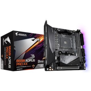 Gigabyte | B550I AORUS PRO AX | Gniazdo procesora Socket AM4 | Typ chipsetu AMD B550 | Obsługiwana technologia pamięci RAM DDR4