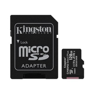 Kingston Canvas Select | Karta pamięci flash | 128 GB | Karta pamięci microSDXC UHS-I | Klasa prędkości A1 / Klasa wideo V10 / U