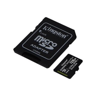 Kingston Canvas Select | Karta pamięci flash | 128 GB | Karta pamięci microSDXC UHS-I | Klasa prędkości A1 / Klasa wideo V10 / U
