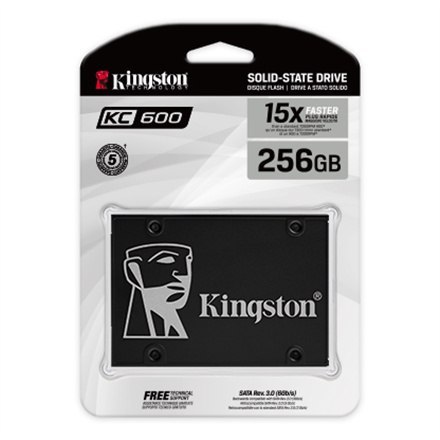 Kingston | Dysk półprzewodnikowy | 256 GB | KC600 | 2,5" | SATA 6 Gb/s Kingston | Dysk półprzewodnikowy | 256 GB | KC600 | 2,5" | SATA 6 Gb/s