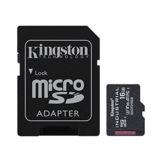 Kingston Industrial | Karta pamięci flash | 16 GB | Karta pamięci microSDHC UHS-I | Klasa prędkości A1 / Klasa wideo V30 / UHS-I