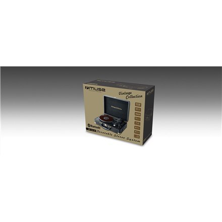 Muse | Czarny | System stereo z gramofonem | MT-103 GD | 3 prędkości | Port USB | Wejście AUX Muse | Czarny | System stereo z gramofonem | MT-103 GD | 3 prędkości | Port USB | Wejście AUX