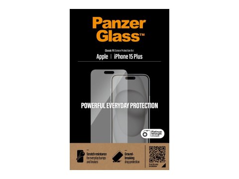 PanzerGlass | Ochraniacz ekranu | Apple | IPhone 15 Plus | Szkło | Przezroczysty PanzerGlass | Ochraniacz ekranu | Apple | IPhone 15 Plus | Szkło | Przezroczysty