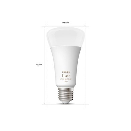 Philips Hue WCA 13,5W A67 E27 Philips Hue | Hue WCA 13,5W A67 E27 | E27 | 13,5 W | RGBW 2000-6500K | Bluetooth i Zigbee Philips Hue WCA 13,5W A67 E27 Philips Hue | Hue WCA 13,5W A67 E27 | E27 | 13,5 W | RGBW 2000-6500K | Bluetooth i Zigbee