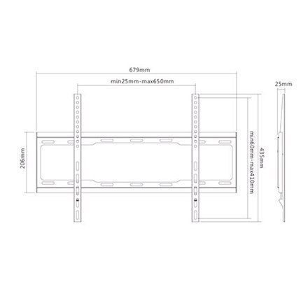 Sunne | Uchwyt ścienny | 37-70-EF | Stały | 37-70 " | Maksymalna waga (udźwig) 40 kg | Czarny Sunne | Uchwyt ścienny | 37-70-EF | Stały | 37-70 " | Maksymalna waga (udźwig) 40 kg | Czarny
