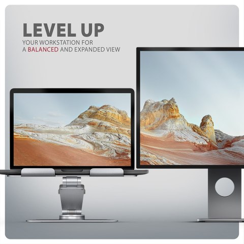 AXAGON STND-LR Obrotowa podstawka aluminiowa do laptopów 10" - 17", regulowana wysokość i kąt nachylenia | AXAGON AXAGON STND-LR Obrotowa podstawka aluminiowa do laptopów 10" - 17", regulowana wysokość i kąt nachylenia | AXAGON