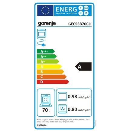 Gorenje | Kuchenka | GECS5B70CLI | Typ płyty Vitroceramic | Typ piekarnika Elektryczny | Beżowy | Szerokość 50 cm | Głębokość 59 Gorenje | Kuchenka | GECS5B70CLI | Typ płyty Vitroceramic | Typ piekarnika Elektryczny | Beżowy | Szerokość 50 cm | Głębokość 59