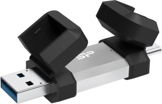 Silicon Power Dual USB Drive | Mobile C51 | 64 GB | USB Type-A i USB Type-C | Srebrny