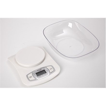 Adler AD 3137 Waga kuchenna, Pojemność 5 kg, Podziałka 1 g, Duży wyświetlacz LCD, Automatyczne zerowanie/Autowyłączanie, Duża mi Adler AD 3137 Waga kuchenna, Pojemność 5 kg, Podziałka 1 g, Duży wyświetlacz LCD, Automatyczne zerowanie/Autowyłączanie, Duża mi