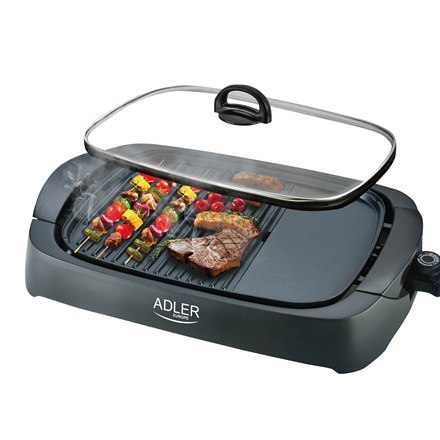 Adler | Grill elektryczny | AD 6610 | Stołowy | 3000 W | Czarny Adler | Grill elektryczny | AD 6610 | Stołowy | 3000 W | Czarny